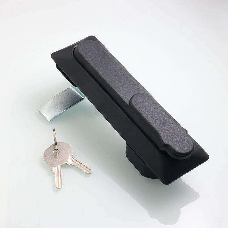 恒珠黑色平面锁MS100-1-1A 配电柜锁 电柜门锁 厂家直发