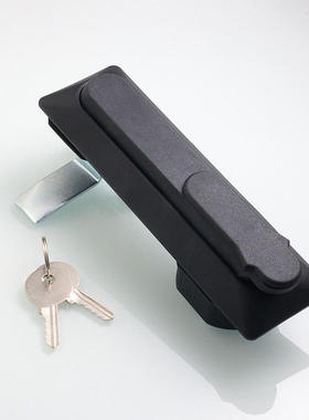 恒珠黑色平面锁MS100-1-1A 配电柜锁 电柜门锁 厂家直发