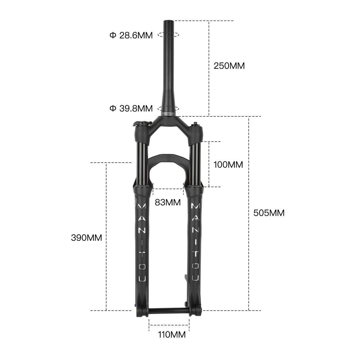 MANITOU马尼托M30山地车气叉29寸椎管桶轴15*110阻尼调节避震前叉