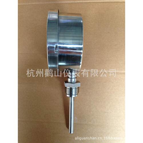 WSS411P  全不锈钢双金属温度计  SS304全钢温度计 厂家直销