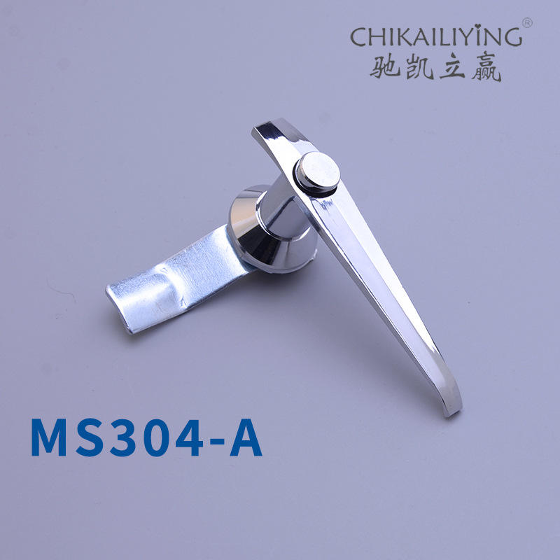 MS304-1锁配电箱开关柜门锁铁皮柜机箱机柜门把手执手锁按钮锁