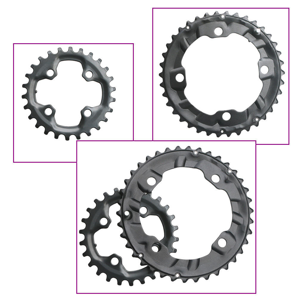 自行车牙盘 山地车齿盘修补件 64/104BCD 单车10速盘片 26/26/38T