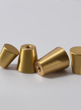 现代简约纯铜衣柜拉手金色黄铜橱柜抽屉门把手锥形柜门全铜家居