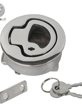 不锈钢316锁体地板扣YD 钓鱼艇游艇舱盖甲板拉手圆形拉环式门锁扣