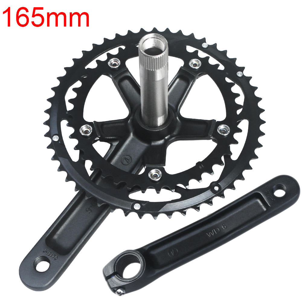 公路车一体曲柄牙盘折叠车中空曲柄套装39-50T 改装单盘双盘152mm