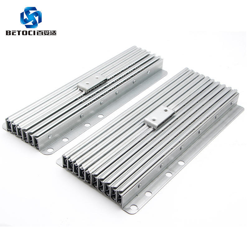 隐藏式折叠桌导轨 多功能伸缩多节平推折叠五金配件 橱柜餐桌滑轨