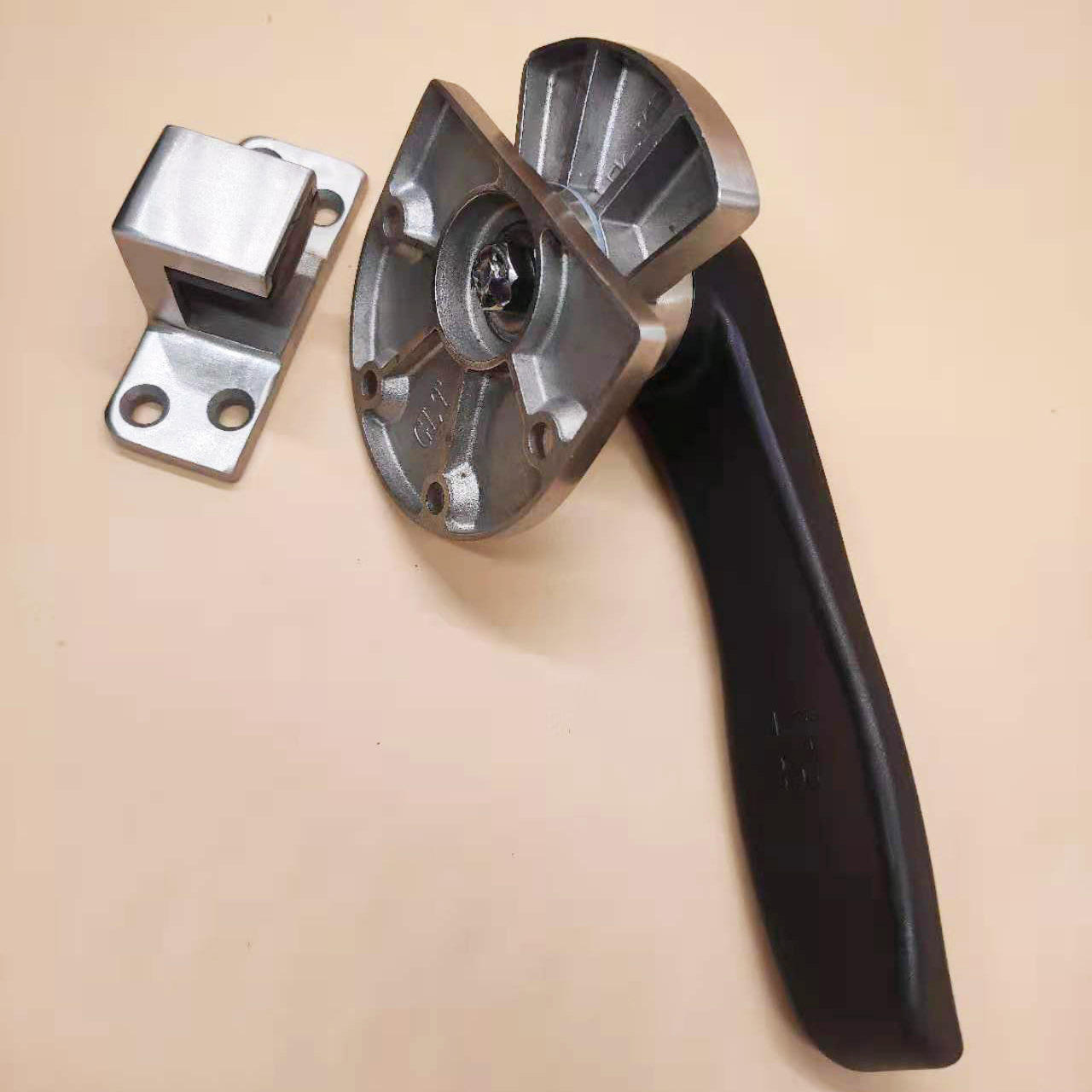 304不锈钢冰箱冰柜门带塑胶紧固把手烘烤设备精铸件密闭工业门锁