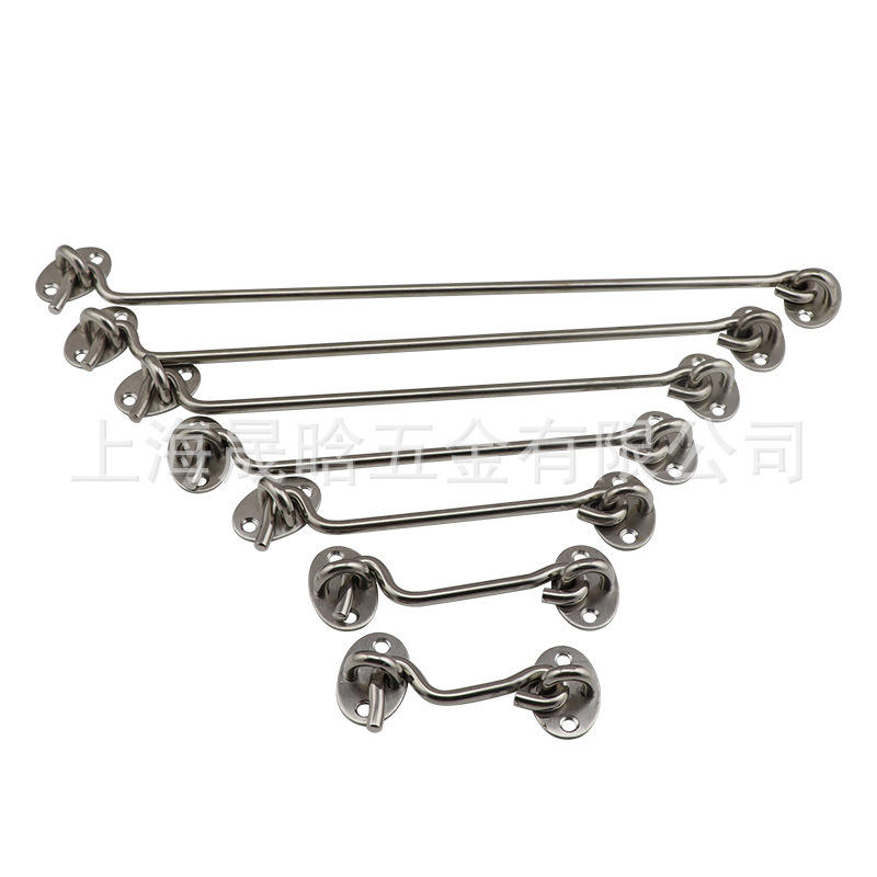 加厚纯实心不锈钢门窗户风钩防风勾窗钩 推拉门窗扎勾搭扣钩配件