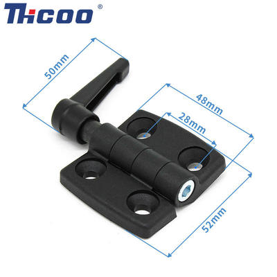 斯科可调紧定把手阻尼铰链配电箱电气柜工业设备黑合页铰链 B2238