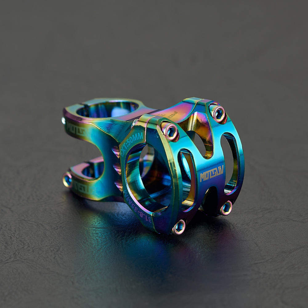 MOTSUV山地自行车速降把立 CNC炫彩镂空短把立铝合金31.8立管50mm