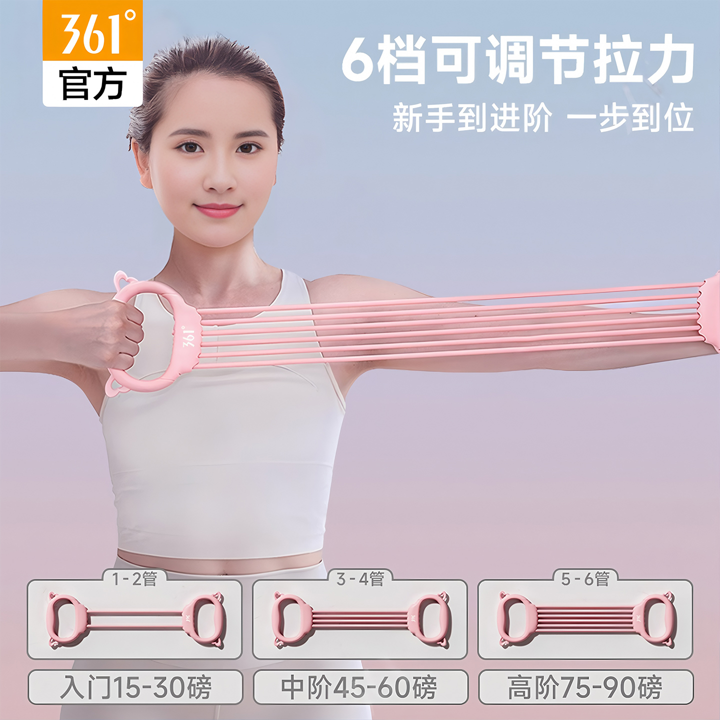 361°可调节力度拉力器