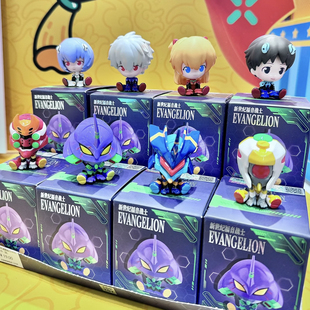 TOPTOY新世纪福音战士迷你坐坐系列盲盒潮玩手办可爱生日礼物摆件