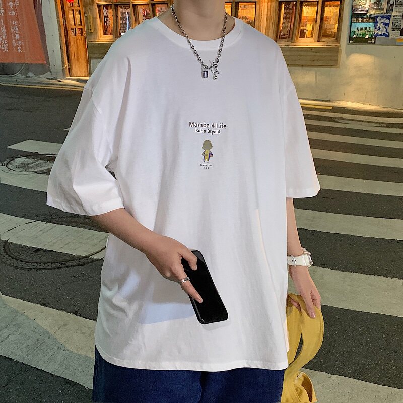 2021新款港风黑色印花短袖T恤男A061-T3027,男装T恤,电商A061