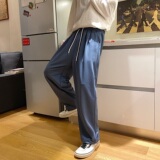 2021春款港风棉面浅灰色2休闲宽松卫裤运动裤A061-K1898-P25，男装休闲裤，电商A061