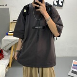 2021新款港风黑色印花短袖T恤半袖男潮A061-T3028，男装T恤，电商A061