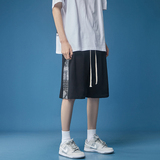 短裤夏季休闲裤男宽松ins拉链腰果花五分裤A061-Da，男装休闲裤，电商A061