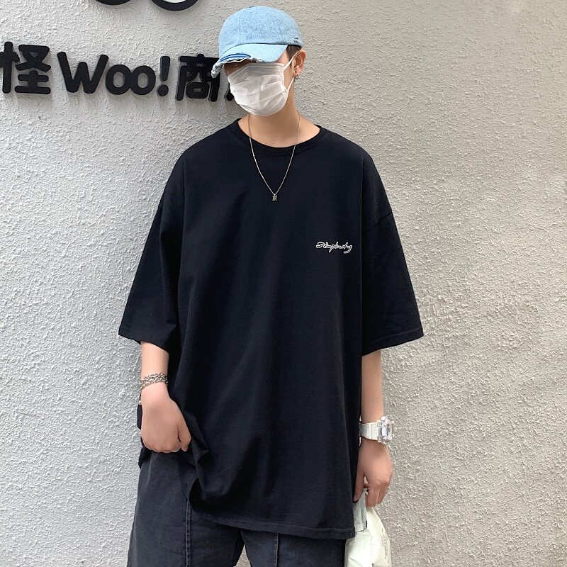 2021新款港风黄色印花短袖T恤半袖男A061-T3008,男装T恤,电商A061