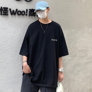 2021新款 港风黄色印花短袖T恤半袖男A061-T3008图片