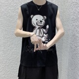 2021年夏季新款无袖背心T恤纯棉短袖T恤男A061-B，男装T恤，电商A061