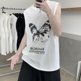 2021年夏季新款无袖背心T恤纯棉短袖T恤男A061-Bc，男装T恤，电商A061