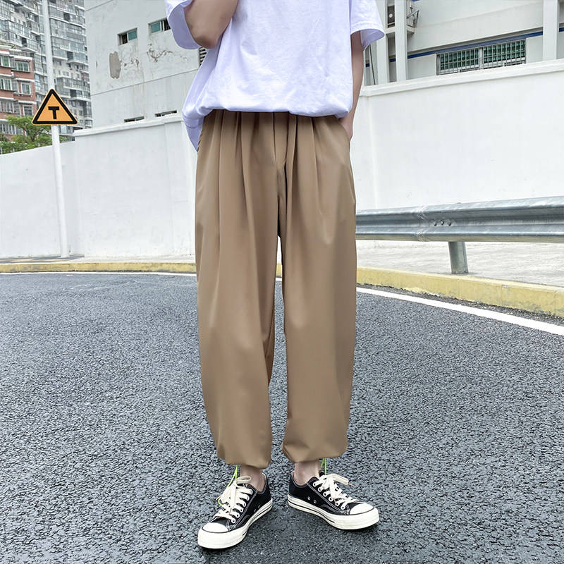 冰丝垂感十足军绿色休闲运动裤A061-K1906P20,男装休闲裤,电商A061
