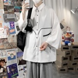 2021短袖衬衫五分袖七分袖八分袖这么多袖A061-C8055-P45aaa，男装衬衫，电商A061