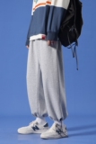 2021春款蓝墙棉面灰色2休闲宽松卫裤运动裤A061，男装休闲裤，电商A061