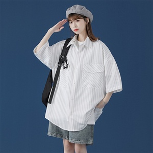 2021条纹衬衫短袖五分袖七分袖这么多袖短袖A061-C8057-P45a图片