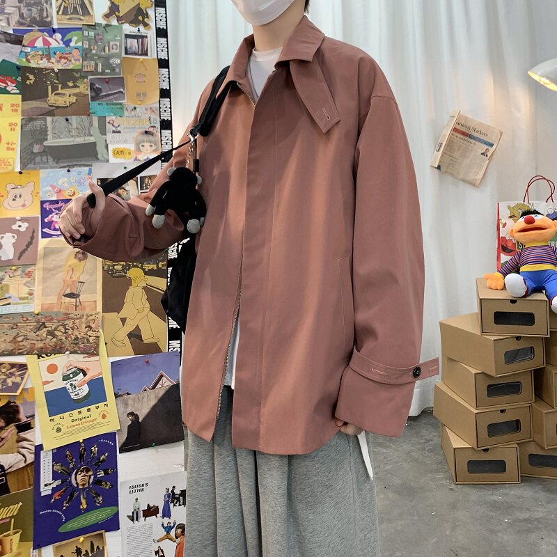 2021新款报纸灰色男士大码春款夹克A061-XJ,男装夹克,电商A061