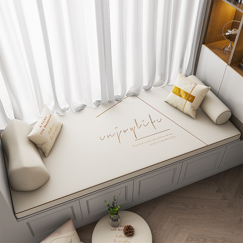 轻奢飘窗垫窗台垫2022新款阳台卧室榻榻米垫子四季用海棉坐垫定制