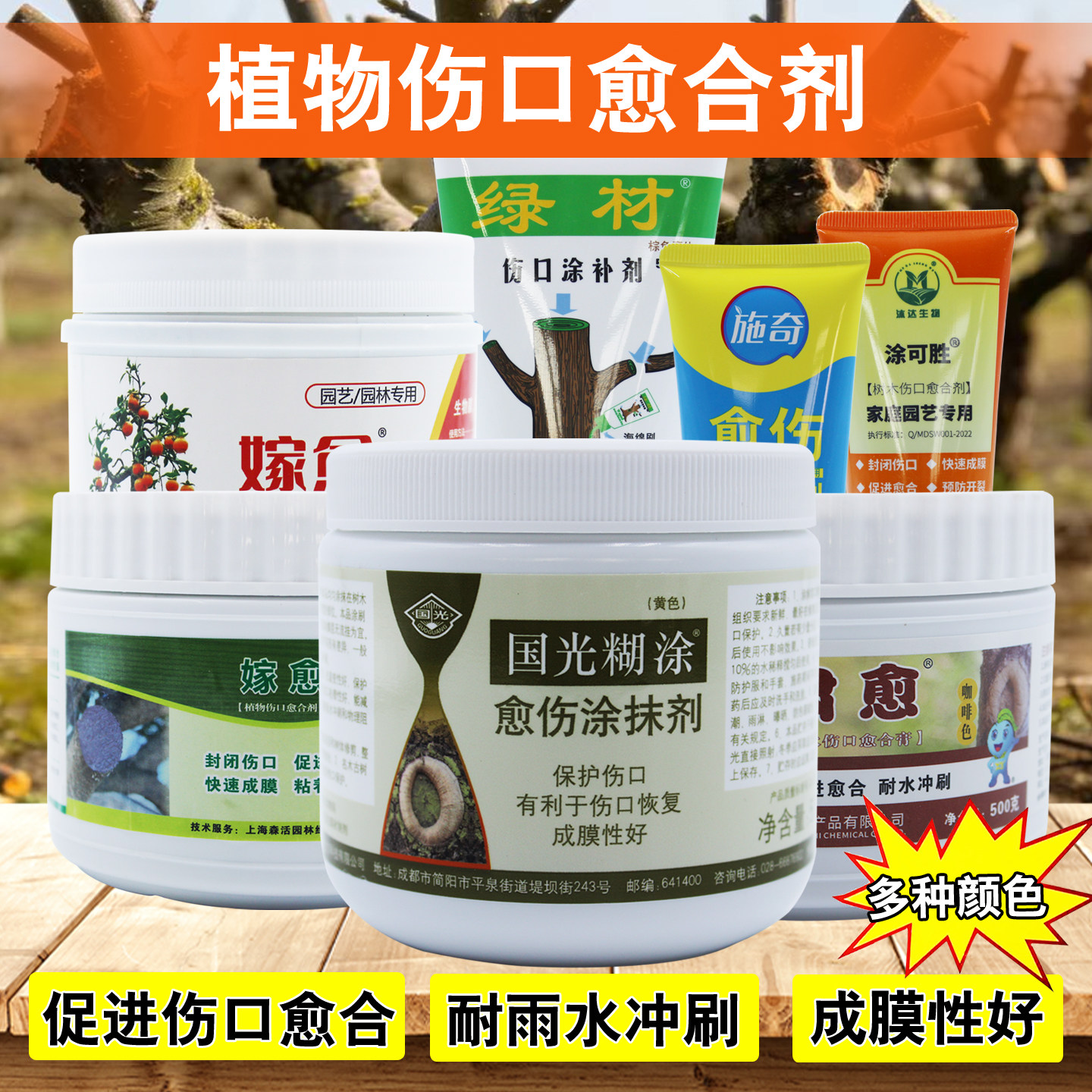 树木植物果树修剪树伤口愈合剂涂抹剂愈伤膏盆景国光糊涂树洞填充