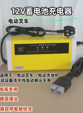 优信12V10A电动叉车搬运车充电器