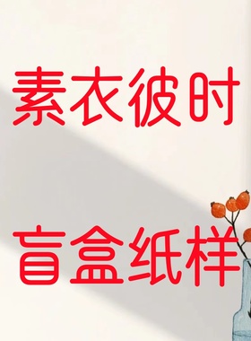 素衣彼时盲盒纸样随机发货服装裁剪图 纸样手工DIY盲盒款式样板图