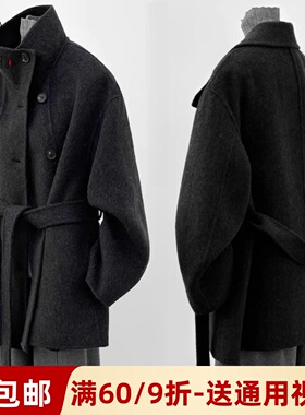 素衣彼时3259秋冬女士立领双面羊绒大衣纸样赫本风呢子外套裁剪图