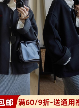 素衣彼时3266秋冬女士立领双面羊绒大衣纸样小A字廓版外套diy样板