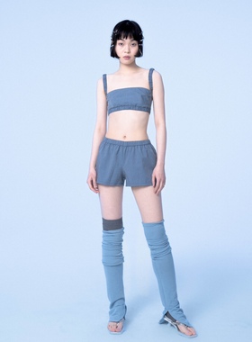 CSFC balletcore 强支撑可外穿内衣抹胸短裤百褶腰裙家居三件套装