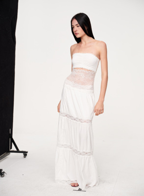 正侧反换着穿每天不重样 CSFC蕾丝拼接多穿实用抹胸上衣女夏