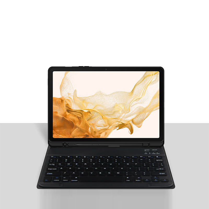 适用于三星Tab S8+蓝牙键盘12.4英寸Galaxy tab S7+FE无线触控键盘s8+平板保护套带笔槽S7 plus商务键鼠套装