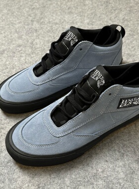 低帮职业滑板鞋safe low联名蓝黑色全麂皮百搭休闲鞋男女运动鞋