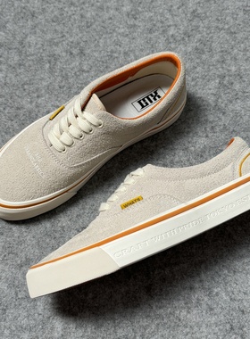 NBHD联名FTMD小屁孩低帮米色全麂皮男女休闲鞋复古百搭帆布板鞋