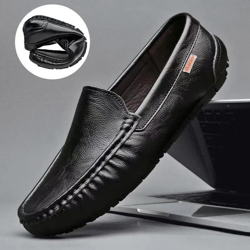 豆豆鞋男真皮休闲中年男士皮鞋男2025新款一脚蹬男鞋透气鞋子男款,流行男鞋,乐福鞋（豆豆鞋）,淘宝优惠券,粉丝福利购,淘宝优惠卷