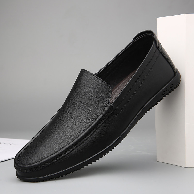 断码清仓休闲皮鞋男头层牛皮软底豆豆鞋男真皮一脚蹬懒人驾车鞋子,流行男鞋,单鞋,淘宝优惠券,粉丝福利购,淘宝优惠卷