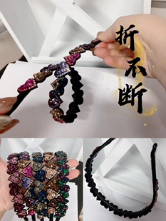 折不断不夹头钢托心连心带防滑齿甜美百搭发箍发夹