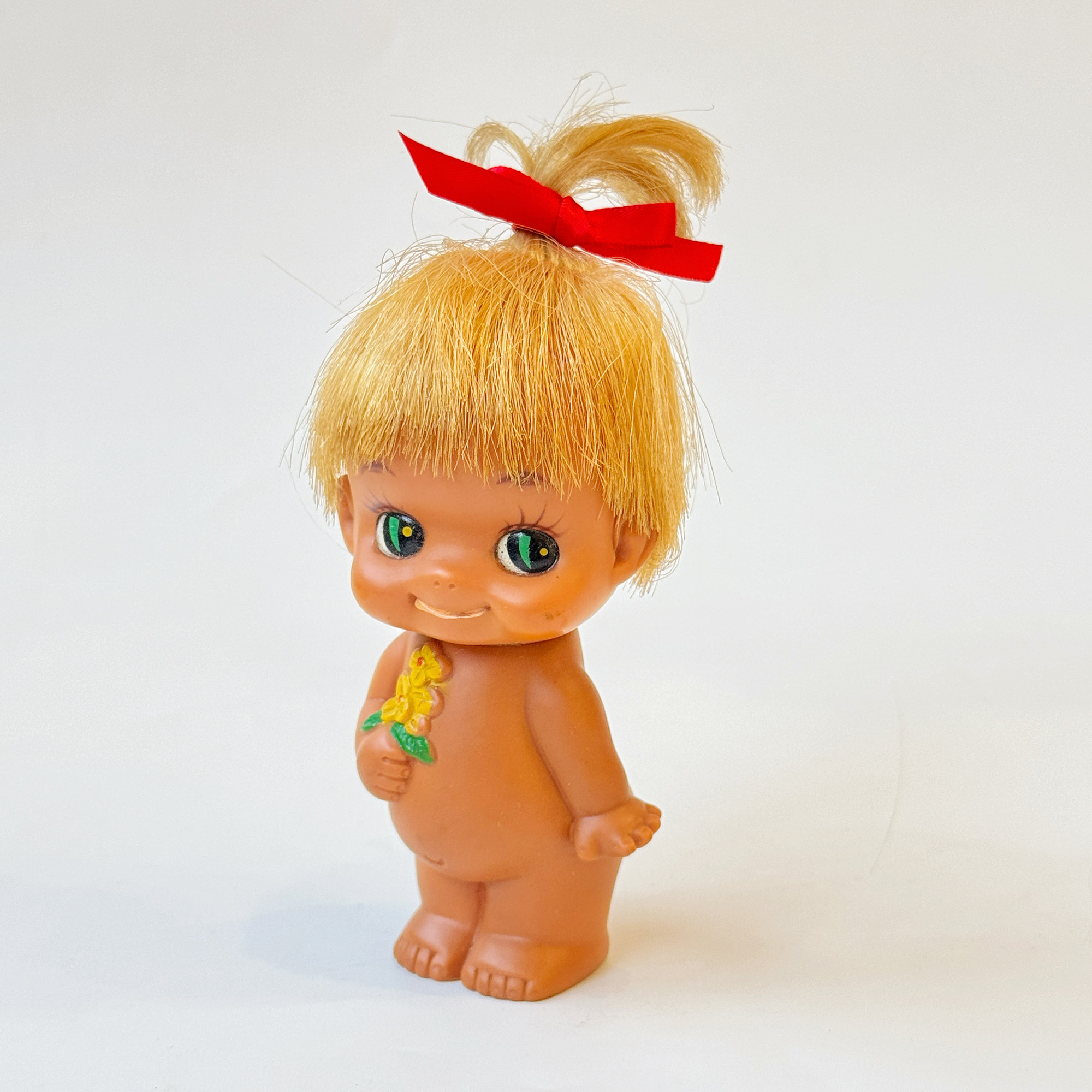 vintage日本昭和胶皮娃娃毛绒/玩偶/公仔/布