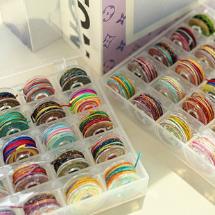 高品25色套盒72号玉线加金串珠线DIY饰品配件手串手绳手机链材料