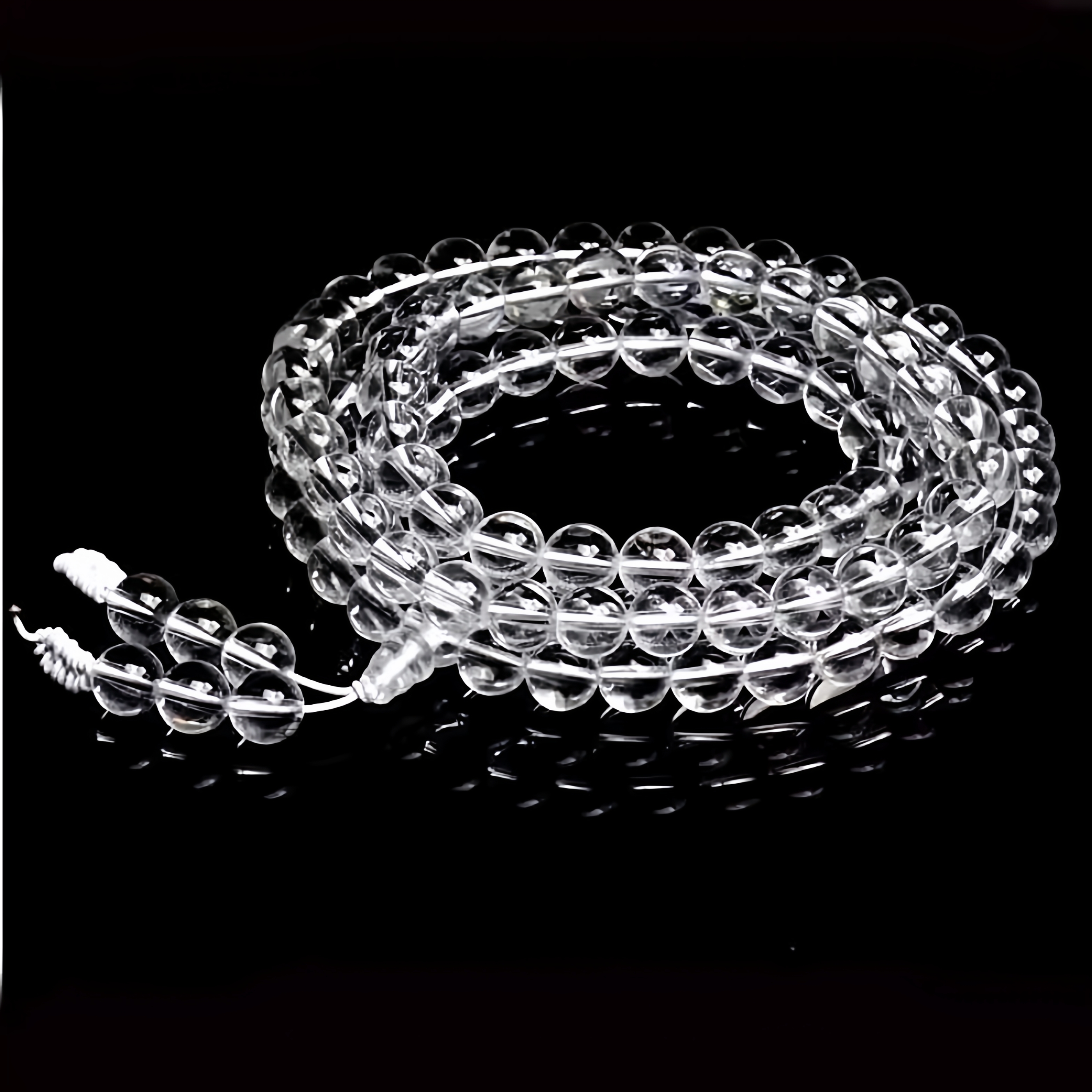 白水晶手链108白水晶多圈手串