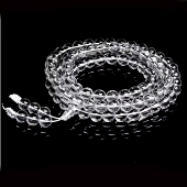 双a 白水晶毛衣链 白水晶108颗念珠 保真正品 天然白水晶手链