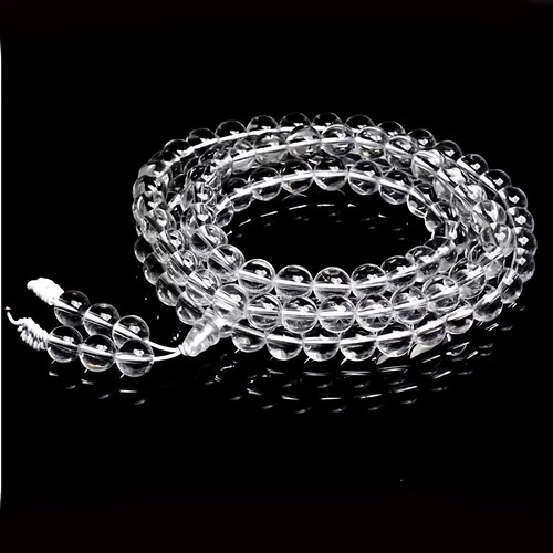 白水晶手链108白水晶多圈手串