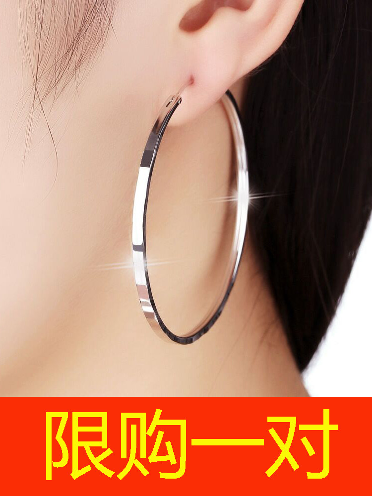 新款S925纯银耳环女款百搭气耳环