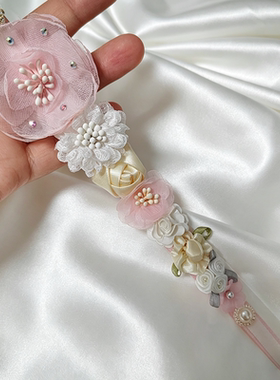 定制手工芭蕾头饰舞蹈表演花朵头花发带丸子头花苞头女孩日常发饰